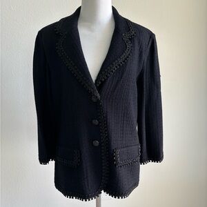 St. John Evening Black Jacket Size 14
